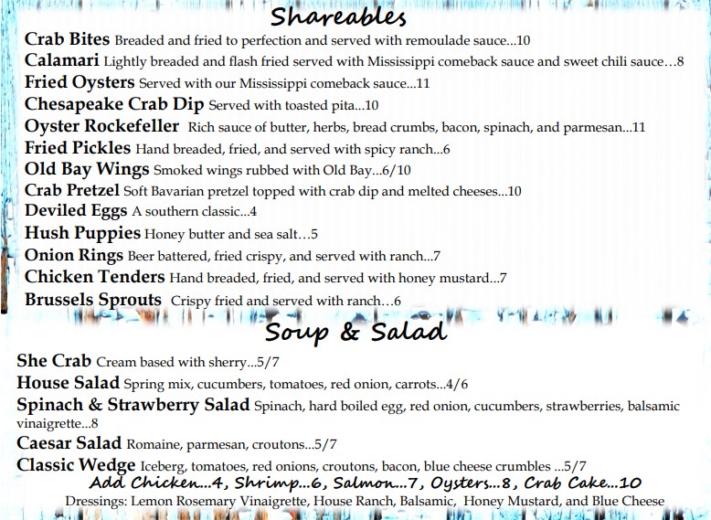 The Blue Heron Bar & Grill Photo Menu 5