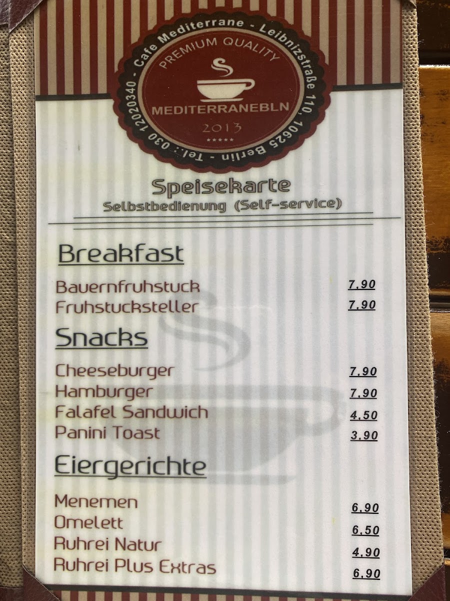 Cafe Mediterrane Photo Menu 3