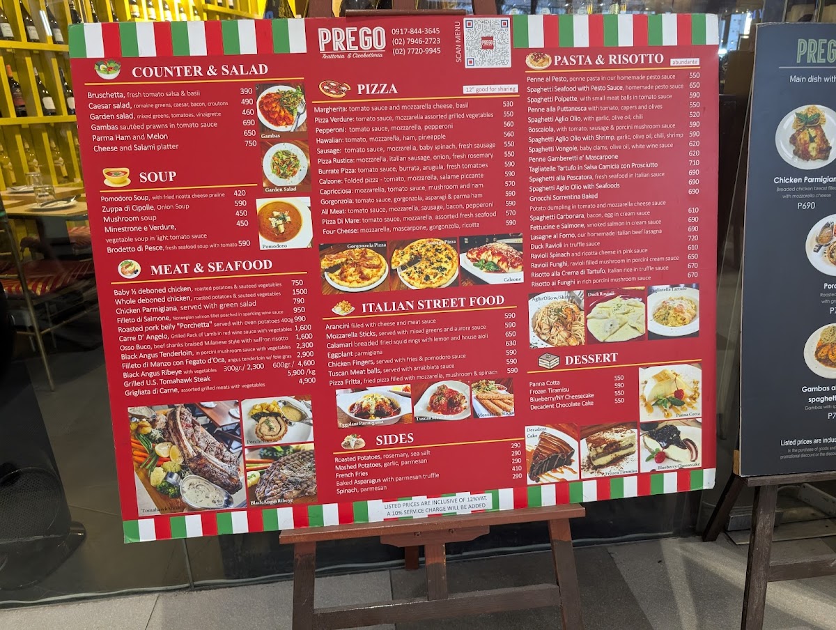Prego Trattoria SM Aura Photo Menu 2