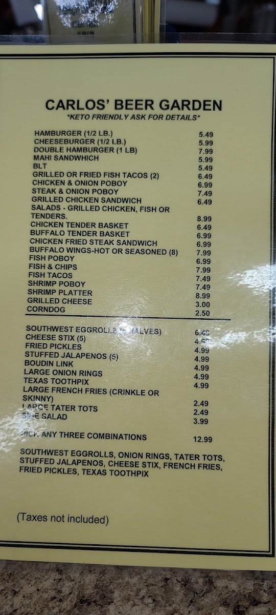 Carlos' Beer Garden Photo Menu 8