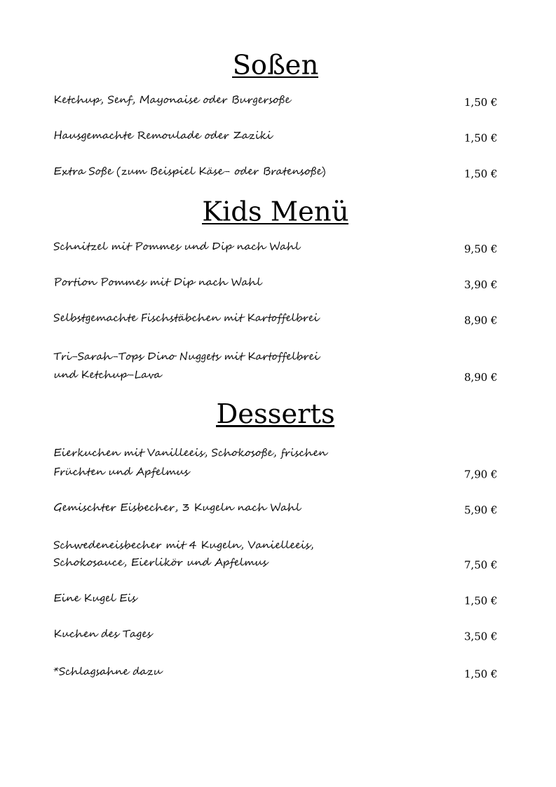Restaurant zum alten Kronprinz Photo Menu 2