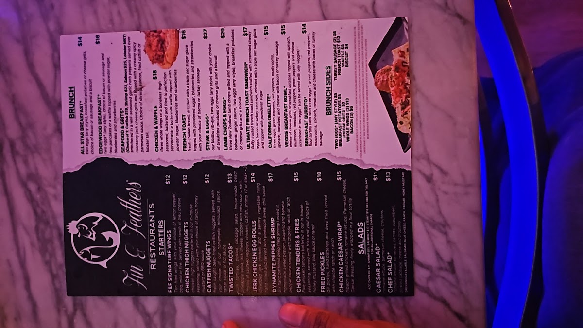 Fin & Feathers Restaurants Photo Menu 3
