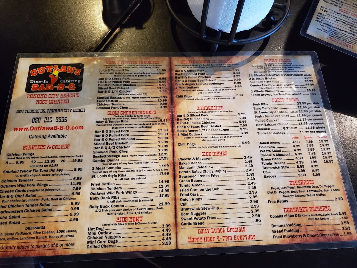 Outlaws Bar B Q Photo Menu 6