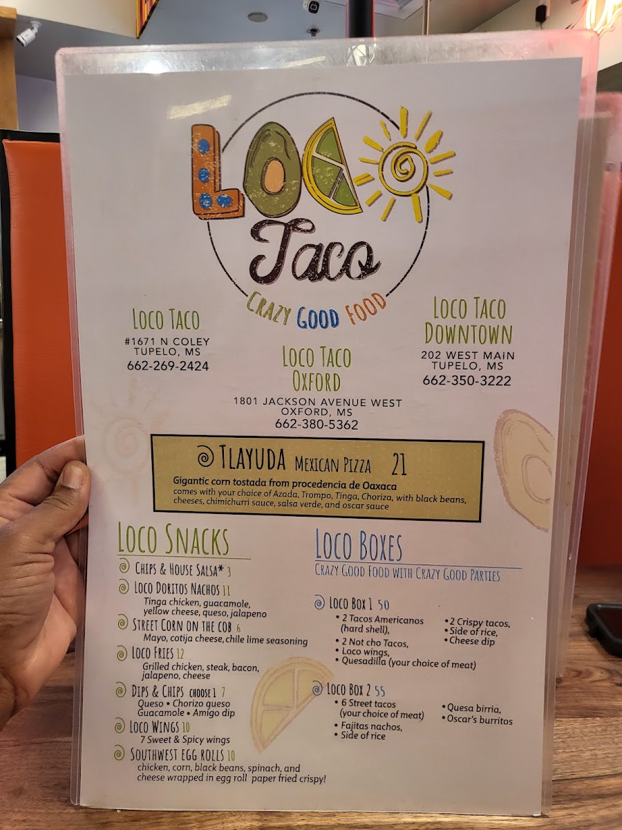 Loco Taco Oxford Photo Menu 4