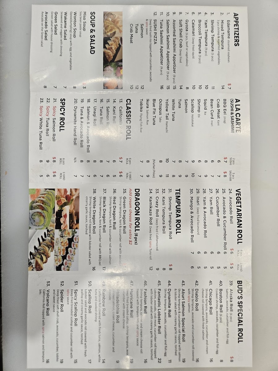 Bud's sushi Photo Menu 3