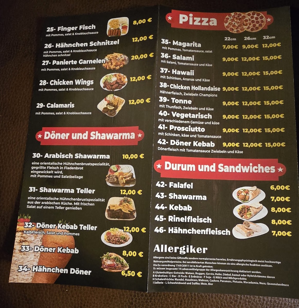 Afrin Restaurant Photo Menu 1