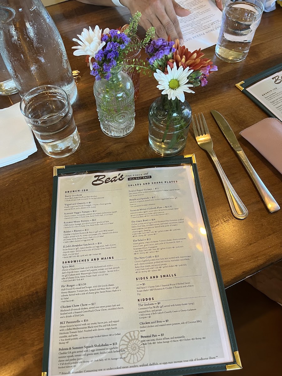 Bea's Fine Foods + All Day Cafe Photo Menu 10