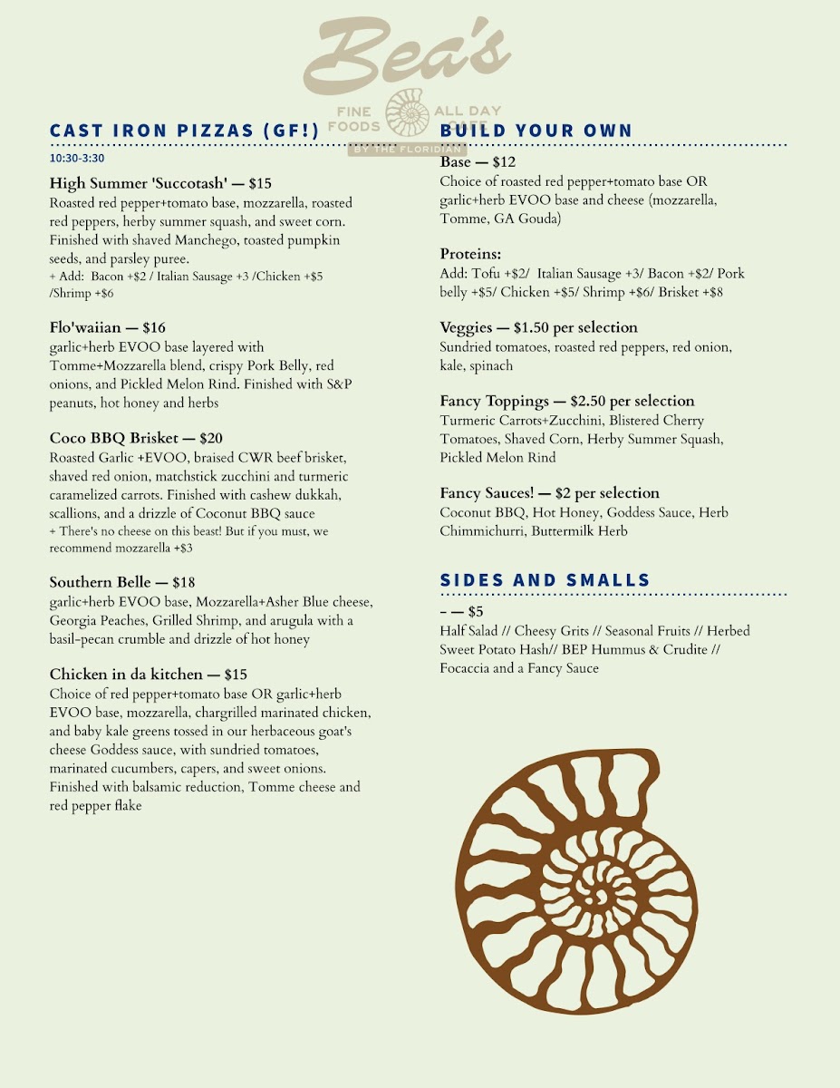 Bea's Fine Foods + All Day Cafe Photo Menu 2