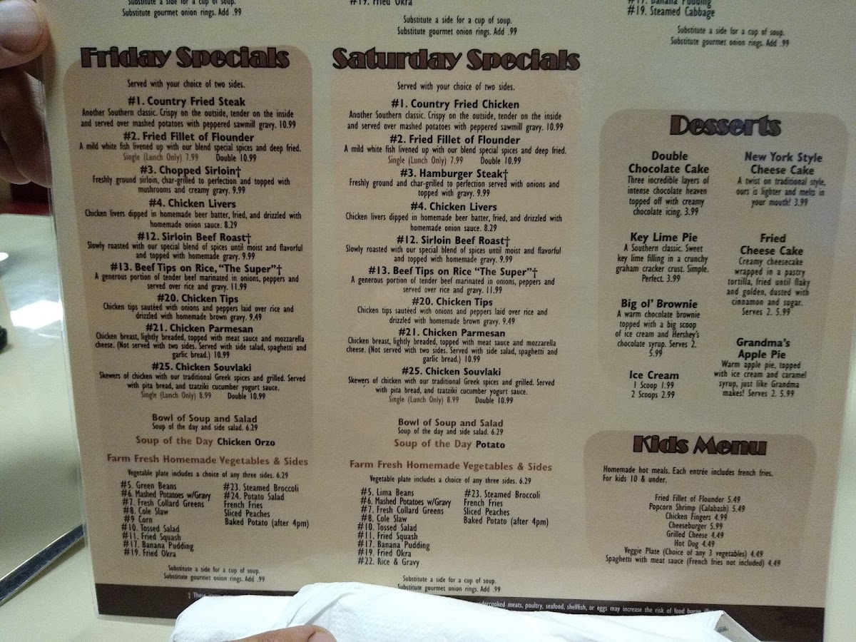 200 North Family Restaurant Photo Menu 2