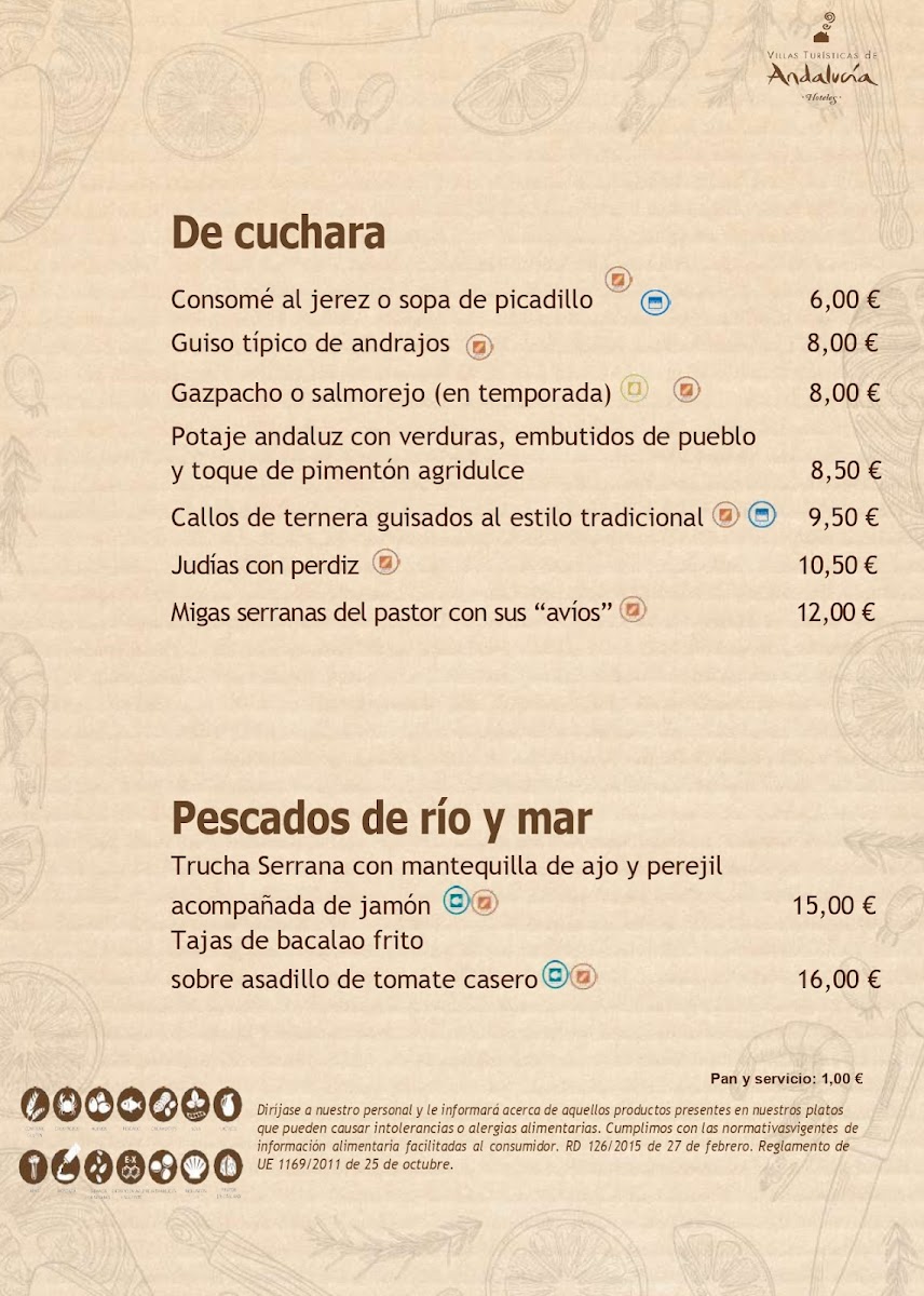 Restaurante El Trillo Villa Turística de Cazorla Photo Menu 2