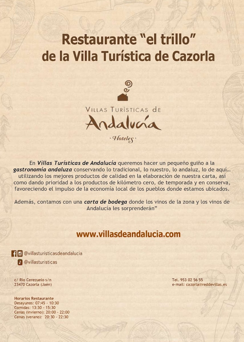 Restaurante El Trillo Villa Turística de Cazorla Photo Menu 9