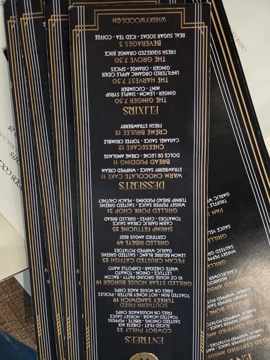 WhiskyWoods Steakhouse Photo Menu 1