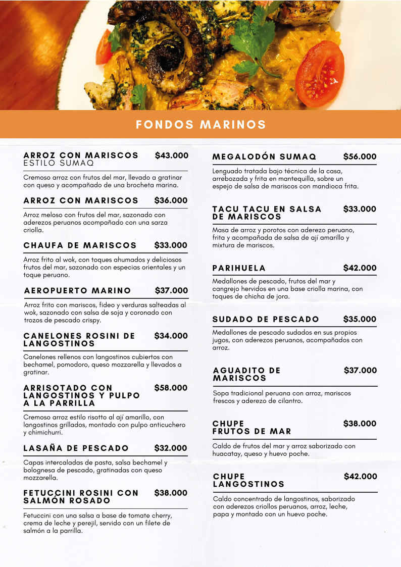 SUMAQ | Restaurante Peruano Almagro Photo Menu 2