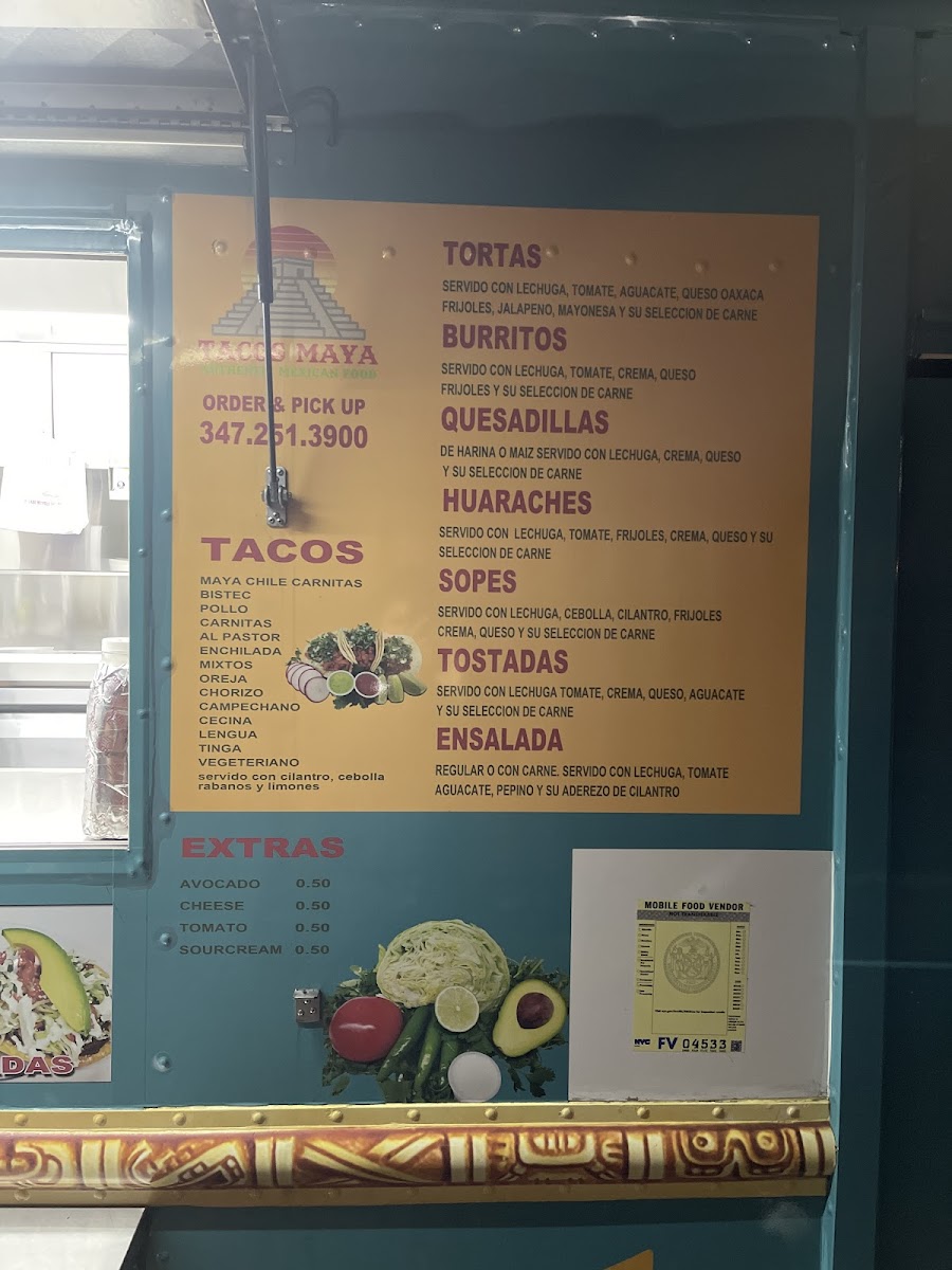 Maya Taco Truck Photo Menu 2