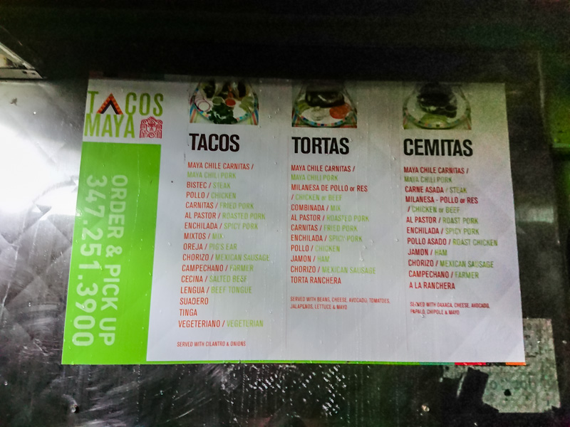 Maya Taco Truck Photo Menu 8