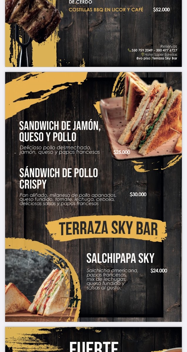 Restaurante Sky Bar Terraza Photo Menu 2