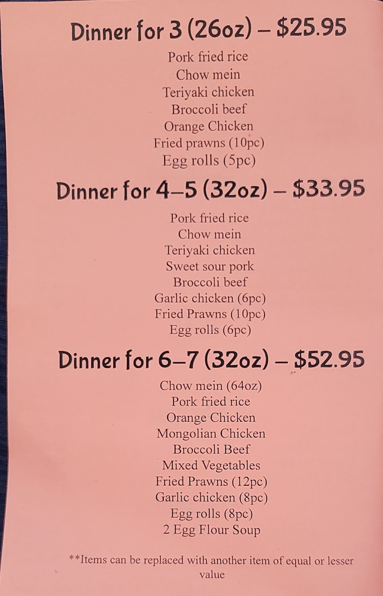 Sherman's Chinese Deli Photo Menu 1