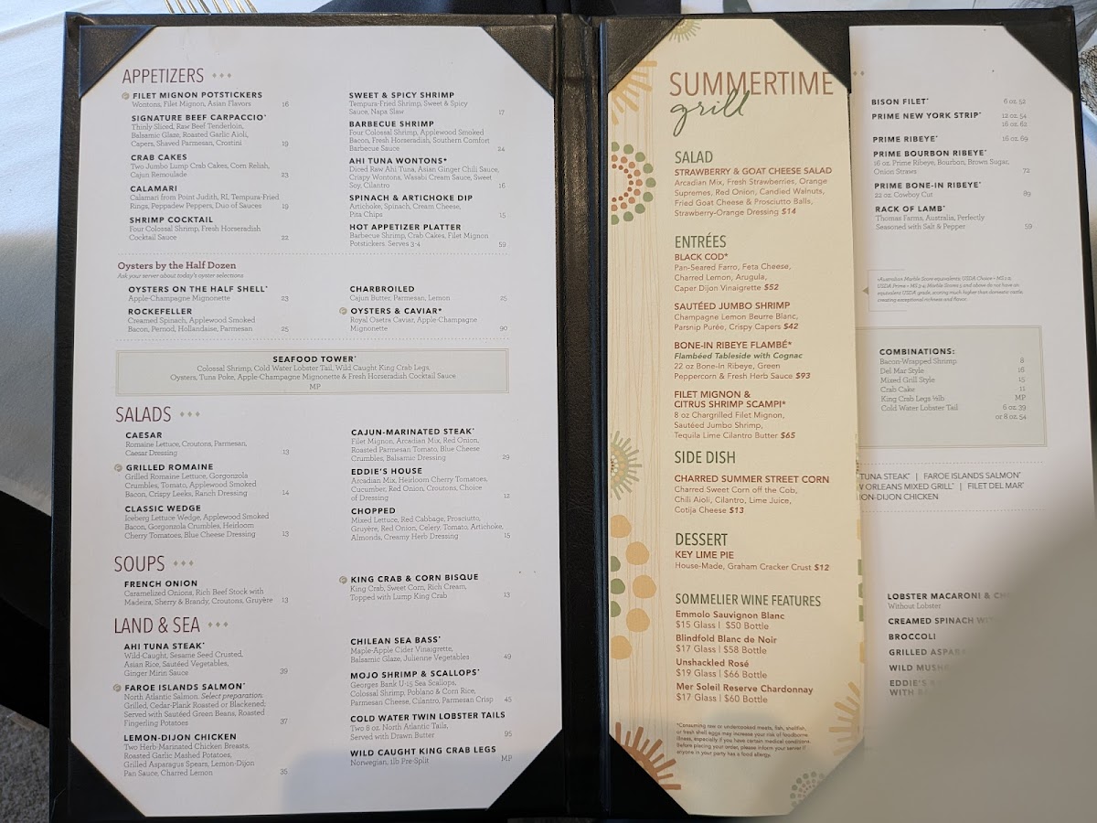 Eddie Merlot's Photo Menu 1