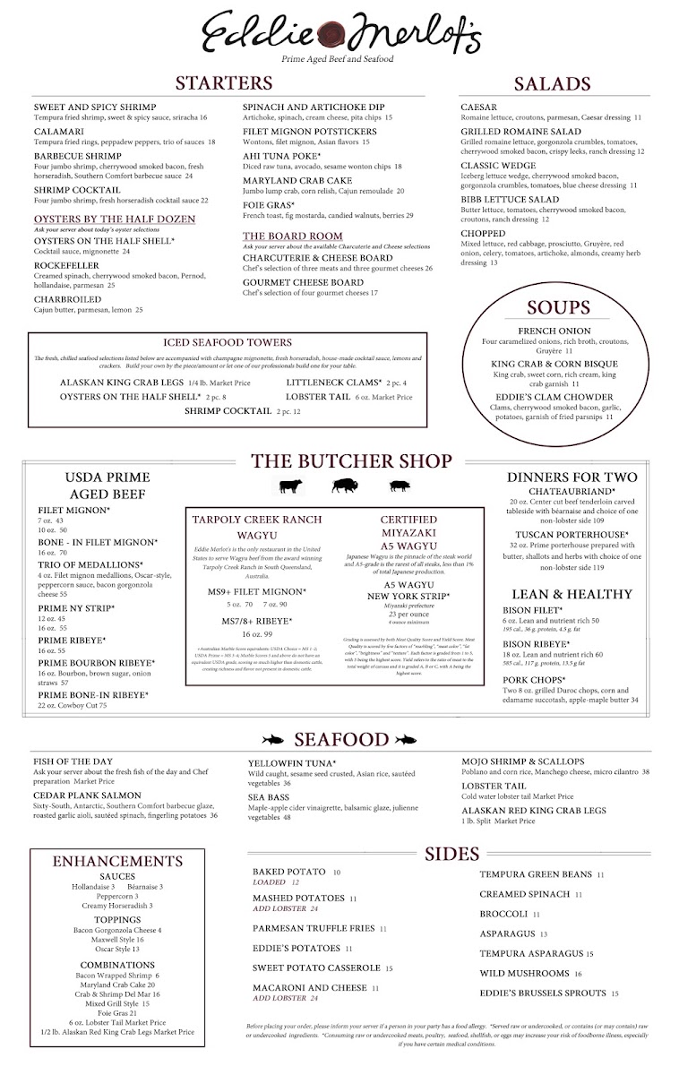 Eddie Merlot's Photo Menu 10