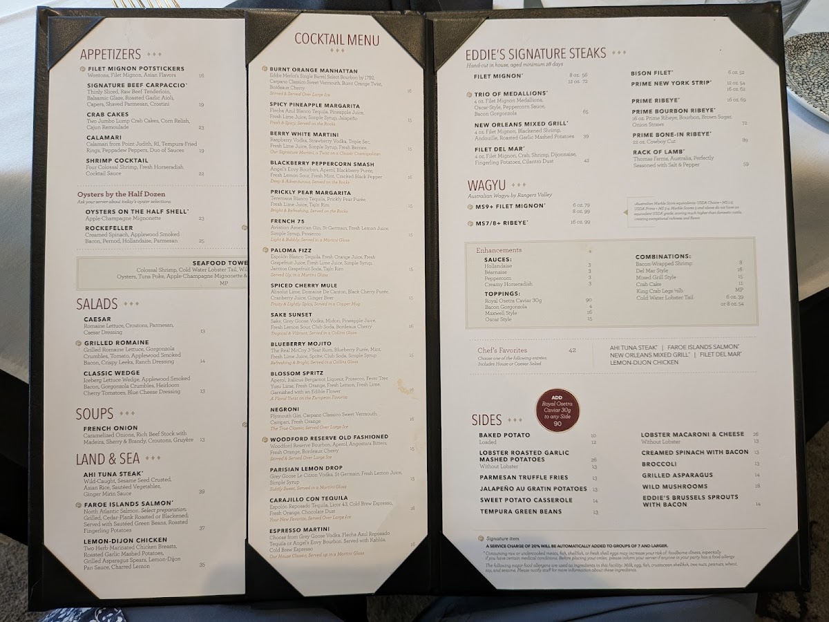 Eddie Merlot's Photo Menu 2