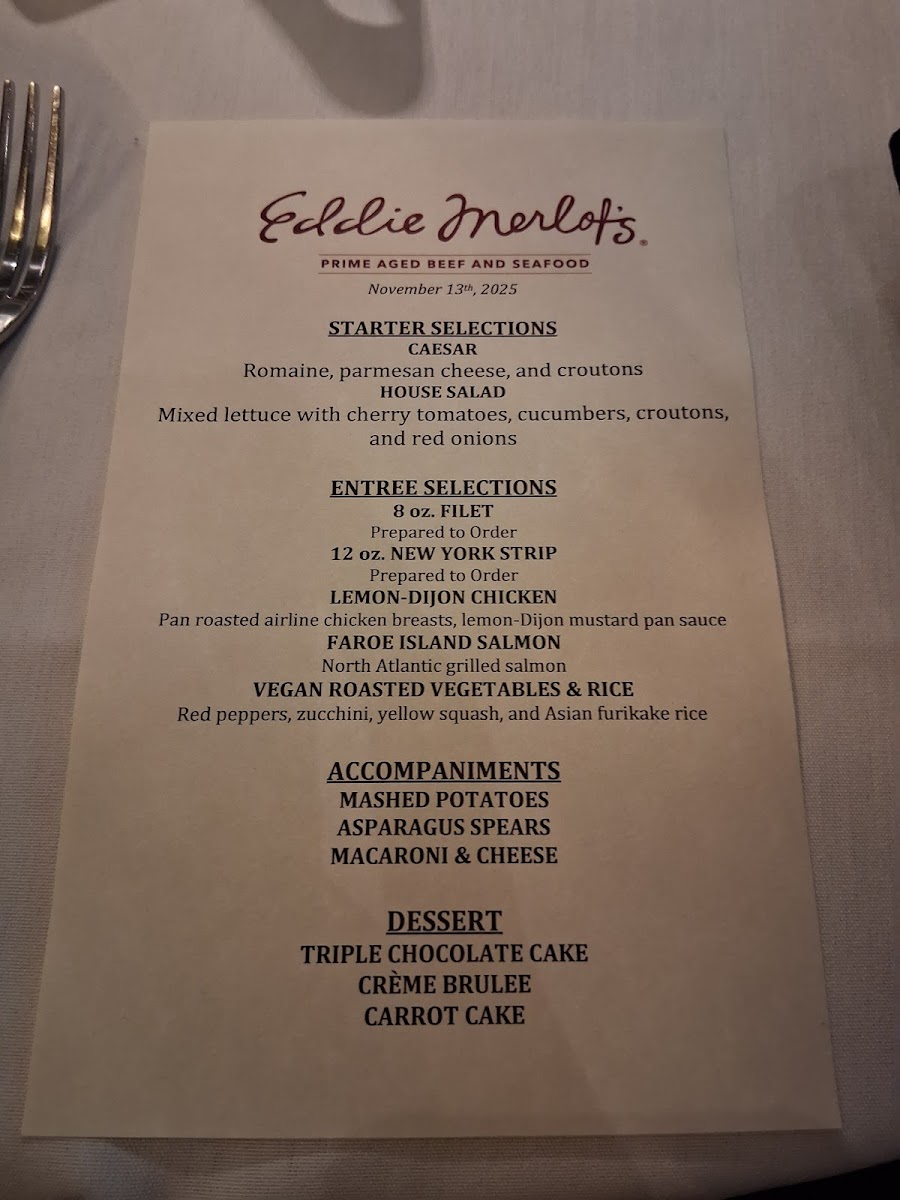 Eddie Merlot's Photo Menu 3