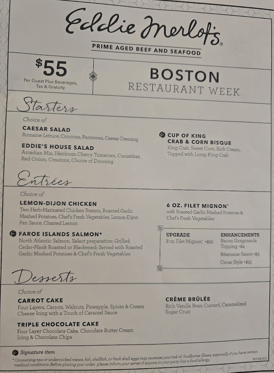 Eddie Merlot's Photo Menu 6
