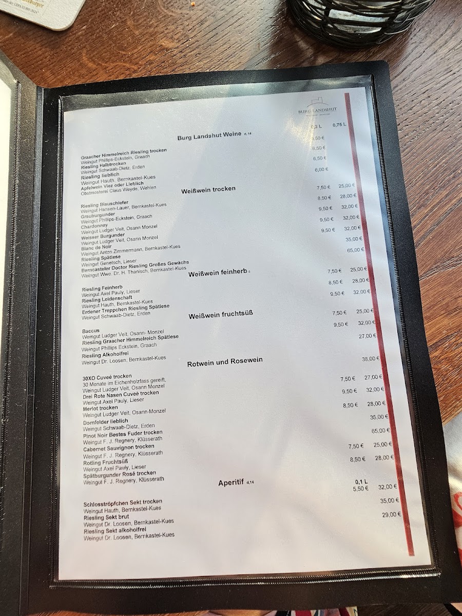 Restaurant Burg Landshut Photo Menu 4