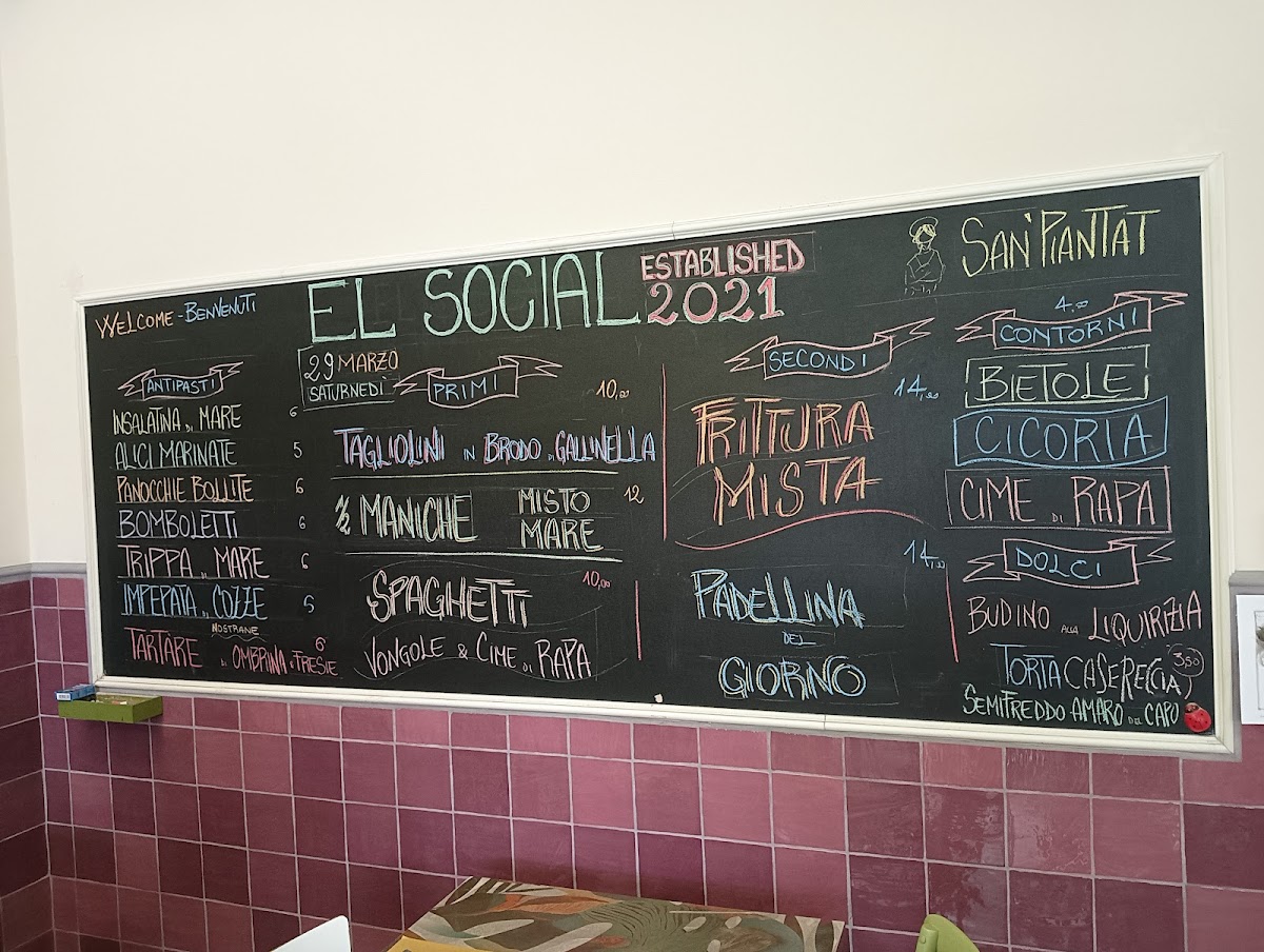 El Social Trattoria Bar Photo Menu 1