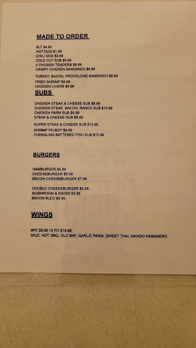 Cheryl's Snack Shack Photo Menu 9