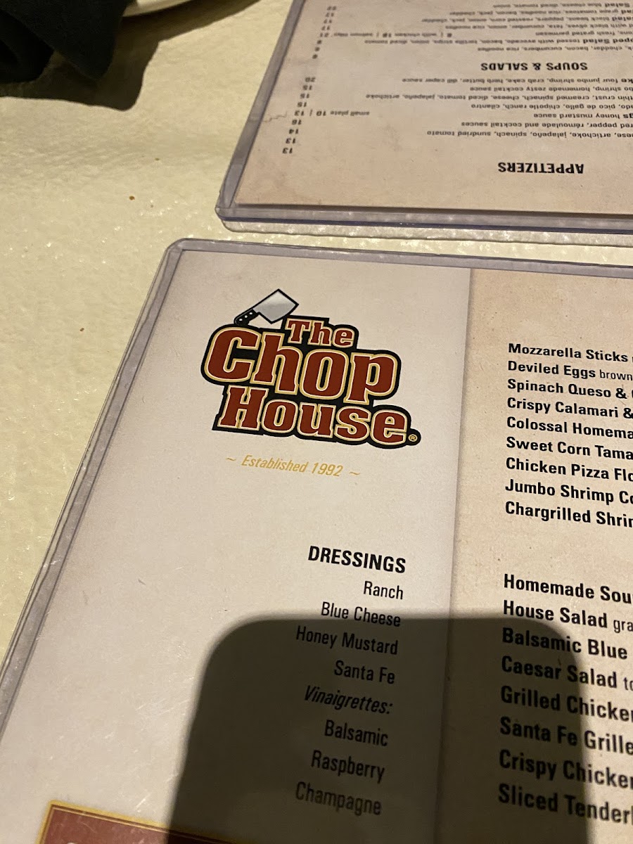 The Chop House Photo Menu 3
