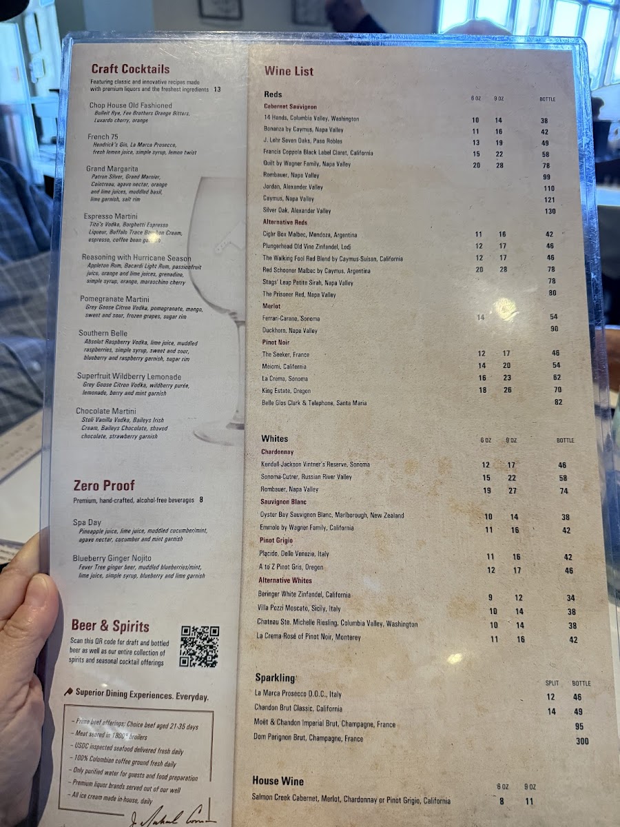 The Chop House Photo Menu 9