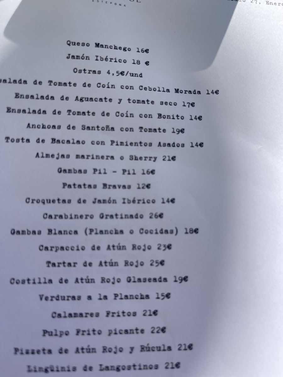 Restaurante Ancla Sea Bridge Estepona Photo Menu 4