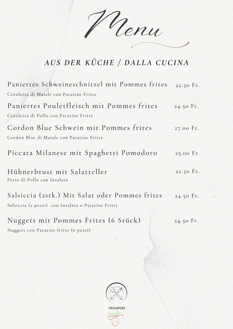 Trisapori Pizzeria- Restaurant Photo Menu 10