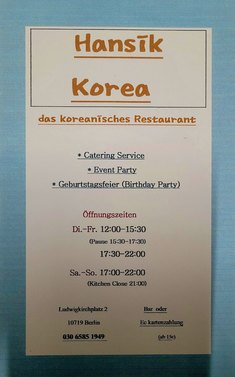Hansik Korea Photo Menu 9