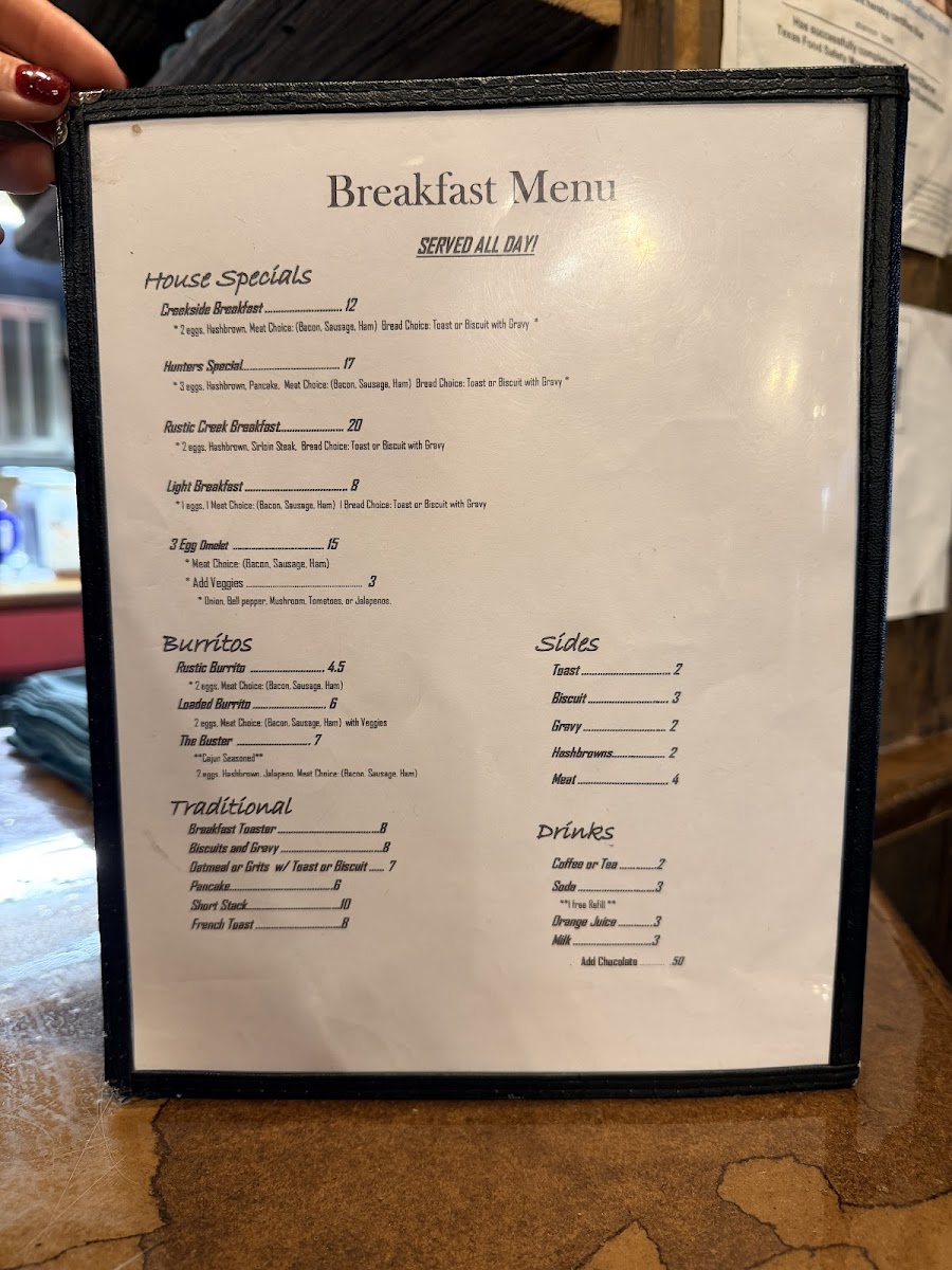 Rustic Creek Steakhouse Photo Menu 8