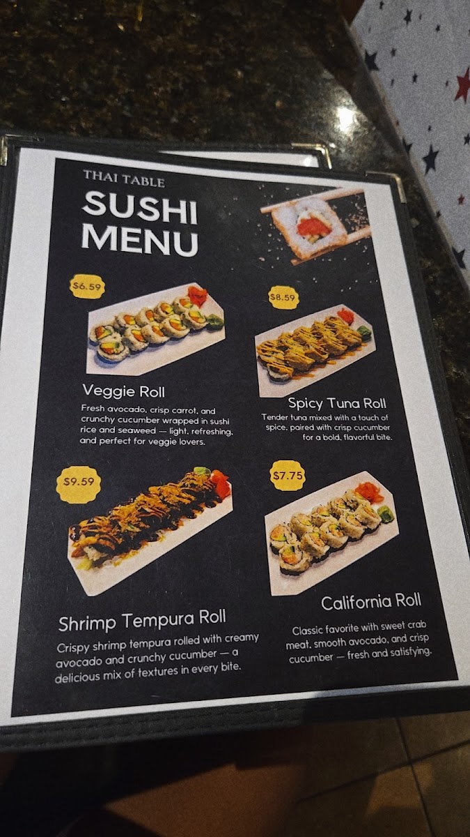 Thai Table Photo Menu 2