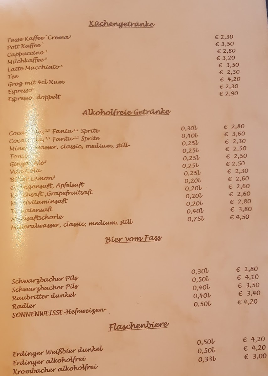 Bergbaude Steinbach-Hallenberg Photo Menu 1