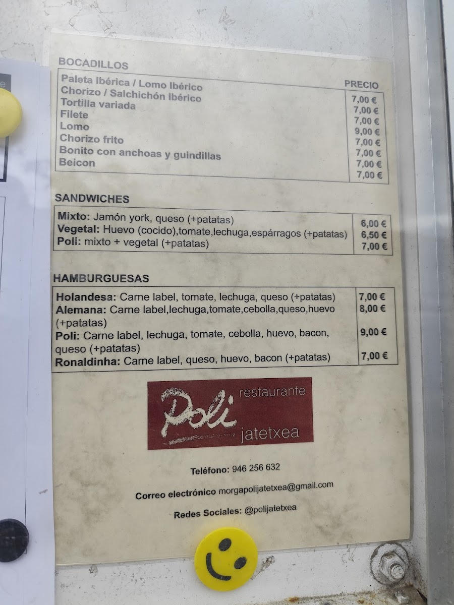 POLI Jatetxea Photo Menu 3