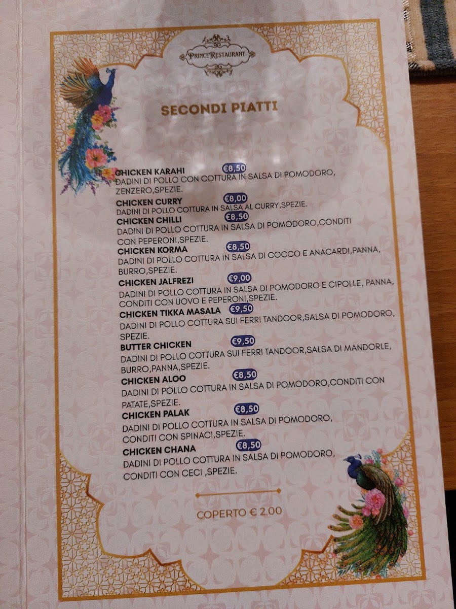 Prince Restaurant Photo Menu 2