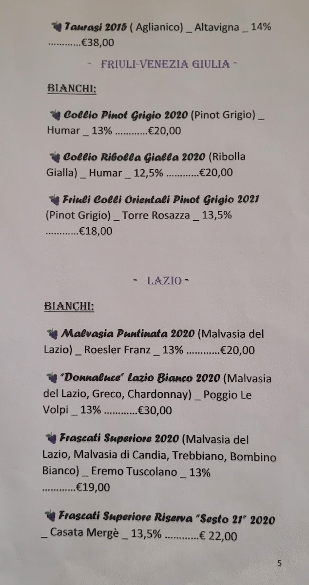 La Cisterna Photo Menu 3