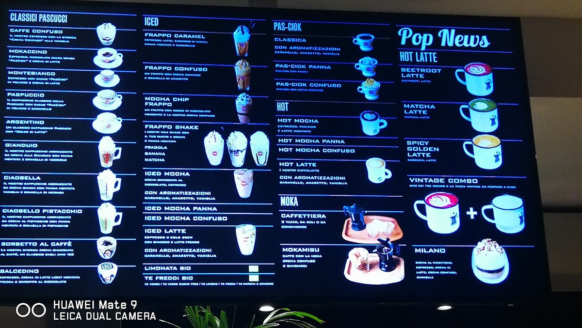 Caffè Pascucci Shop Porto Canale Photo Menu 2