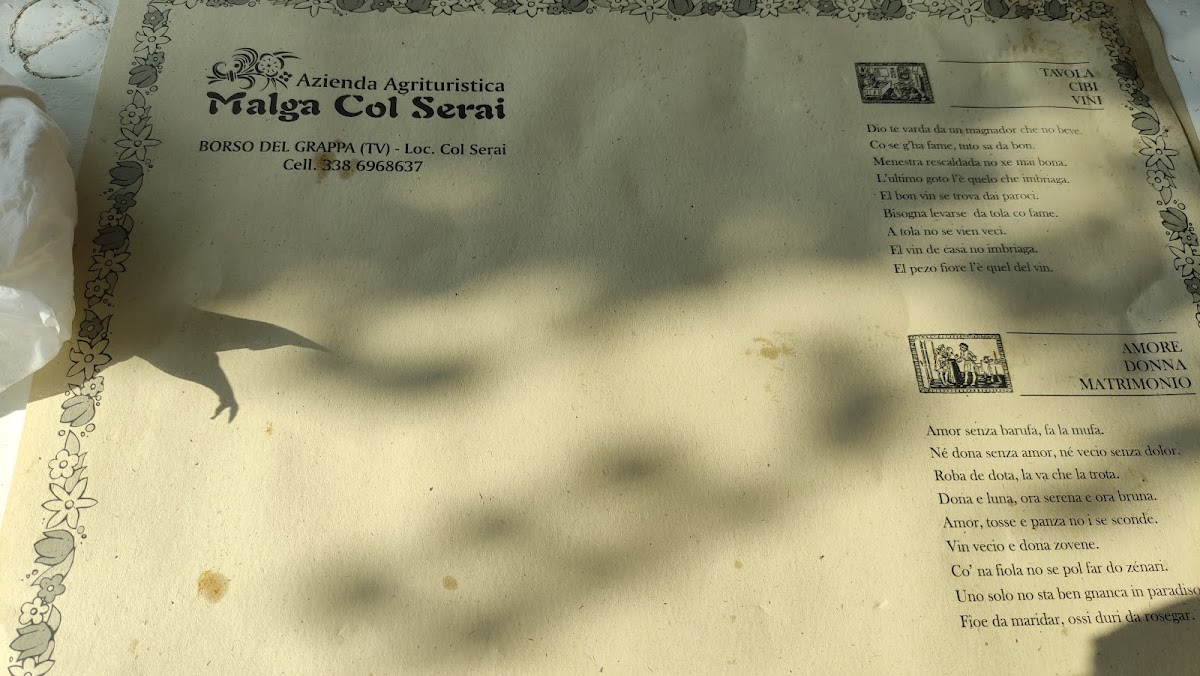 Malga Col Serai Photo Menu 2