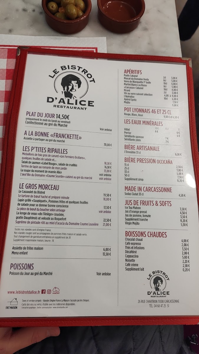 Le Bistrot d'Alice Photo Menu 2
