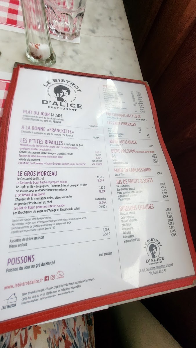 Le Bistrot d'Alice Photo Menu 5