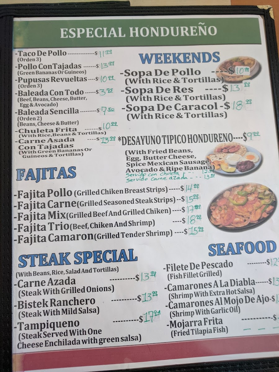Kairos Latin Restaurant Photo Menu 1