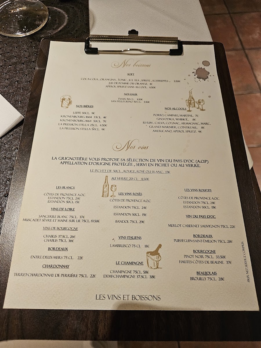 La Grignotière - Restaurant Villefranche-sur-Mer Photo Menu 7