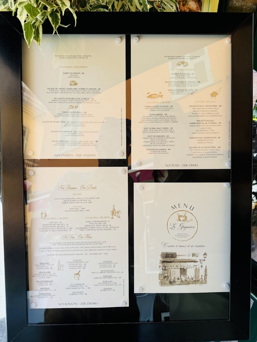 La Grignotière - Restaurant Villefranche-sur-Mer Photo Menu 8