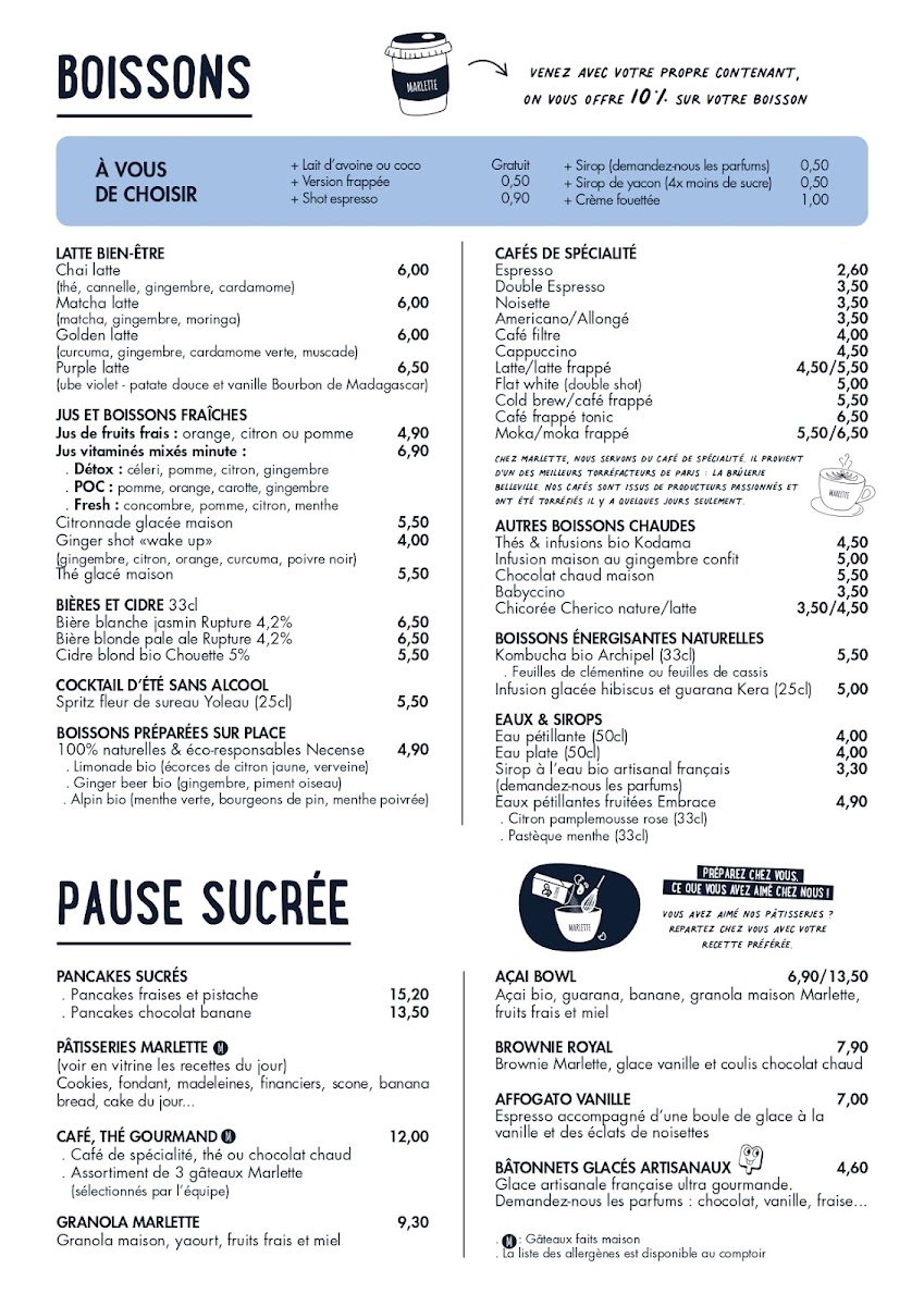Café Marlette - Brunch Montmartre Photo Menu 4