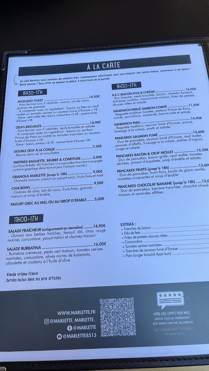 Café Marlette - Brunch Montmartre Photo Menu 8