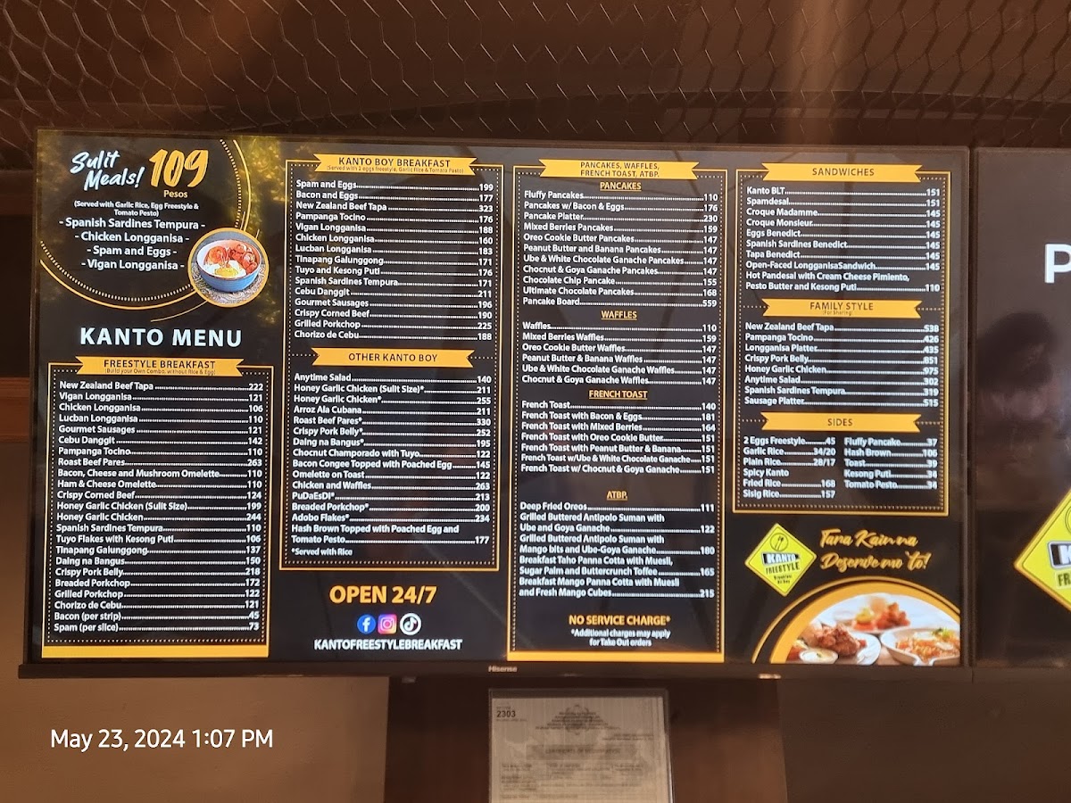 Kanto Freestyle Breakfast Ateneo Photo Menu 3